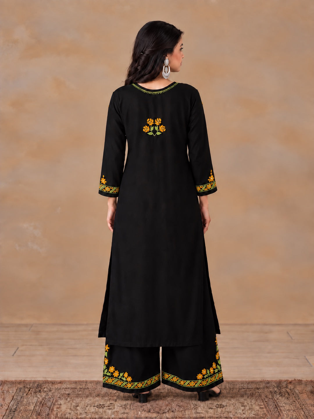 Hina Rayon Chikankari Rose Co-ord Set