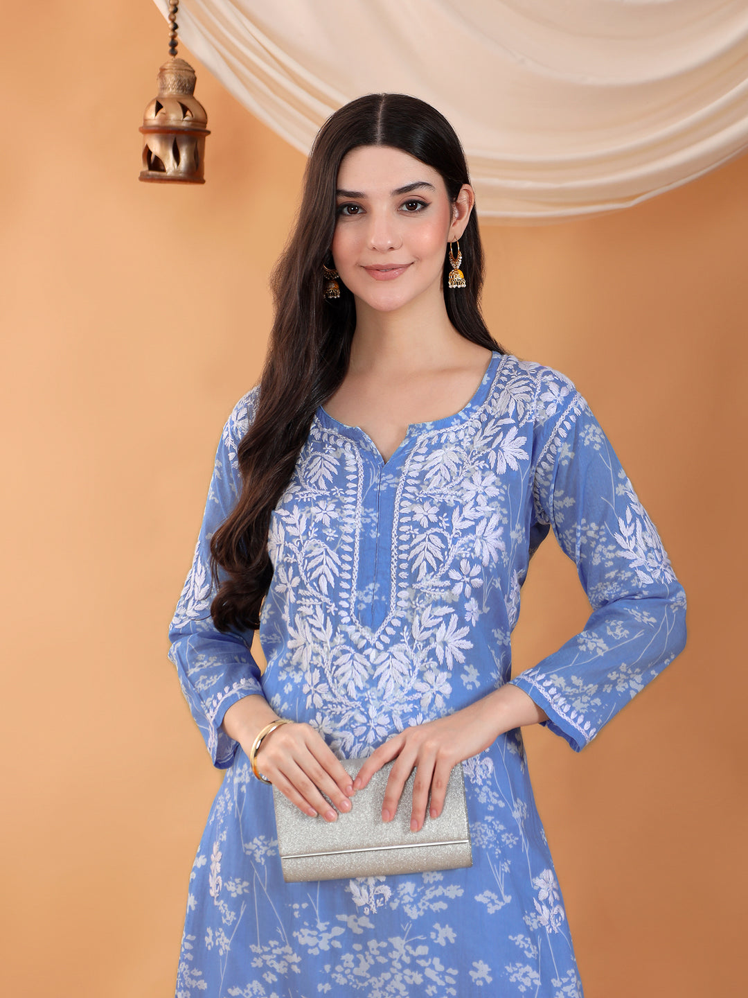 Zainab Chikankari Mulmul Straight Kurta