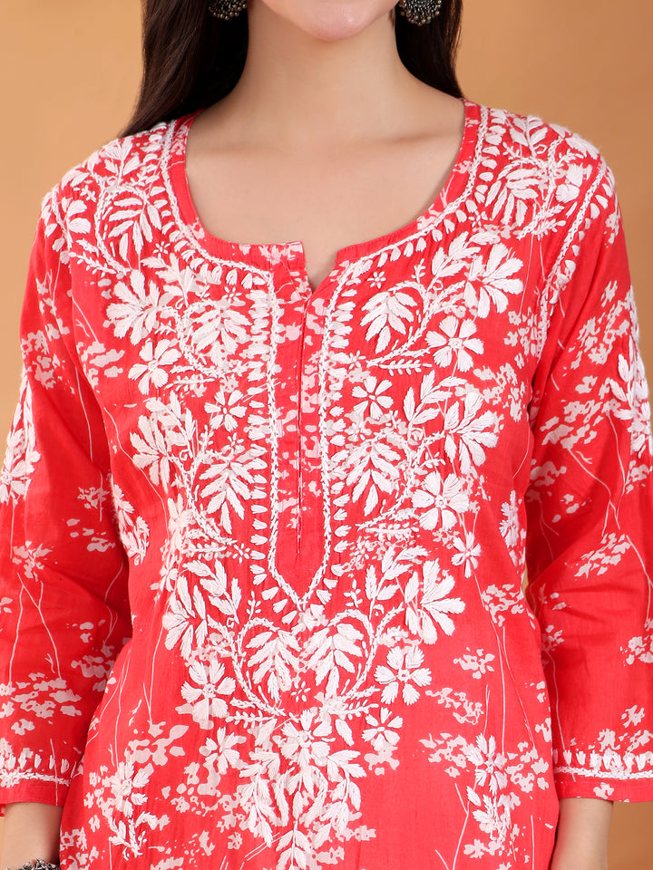 Zainab Chikankari Mulmul Straight Kurta