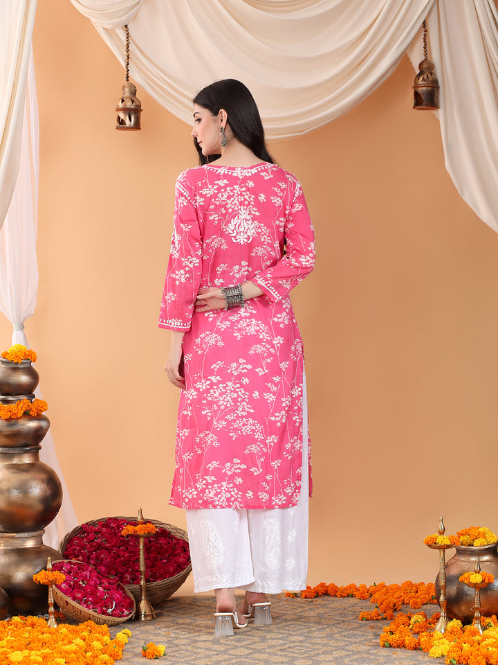 Zainab Chikankari Mulmul Straight Kurta